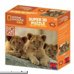National Geographic 63 Piece 3D Jigsaw Puzzle Lions  B01N3W73YP